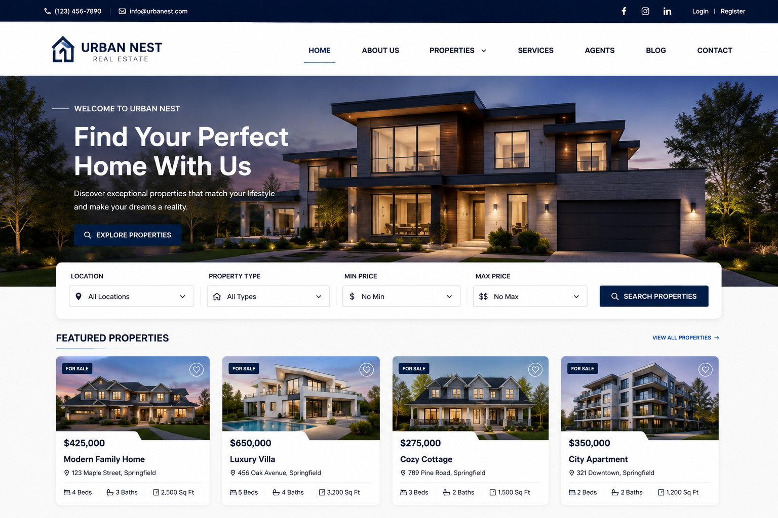 Real Estate Website After