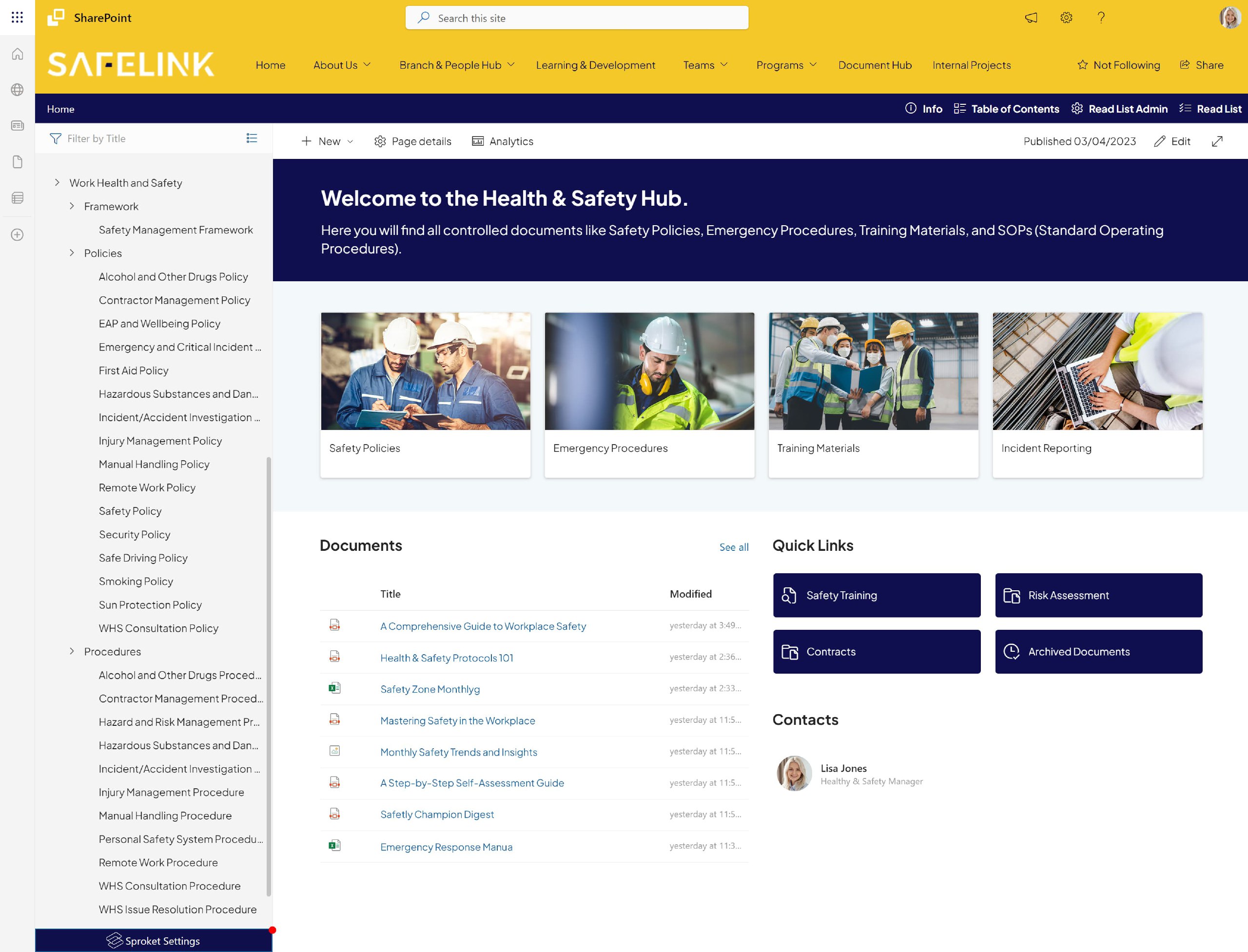 SharePoint intranet project