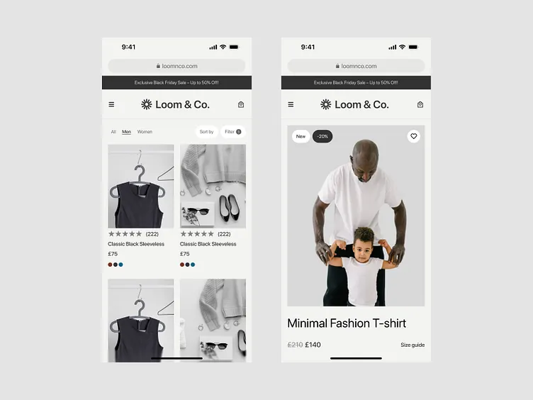 Clothing ecommerce store