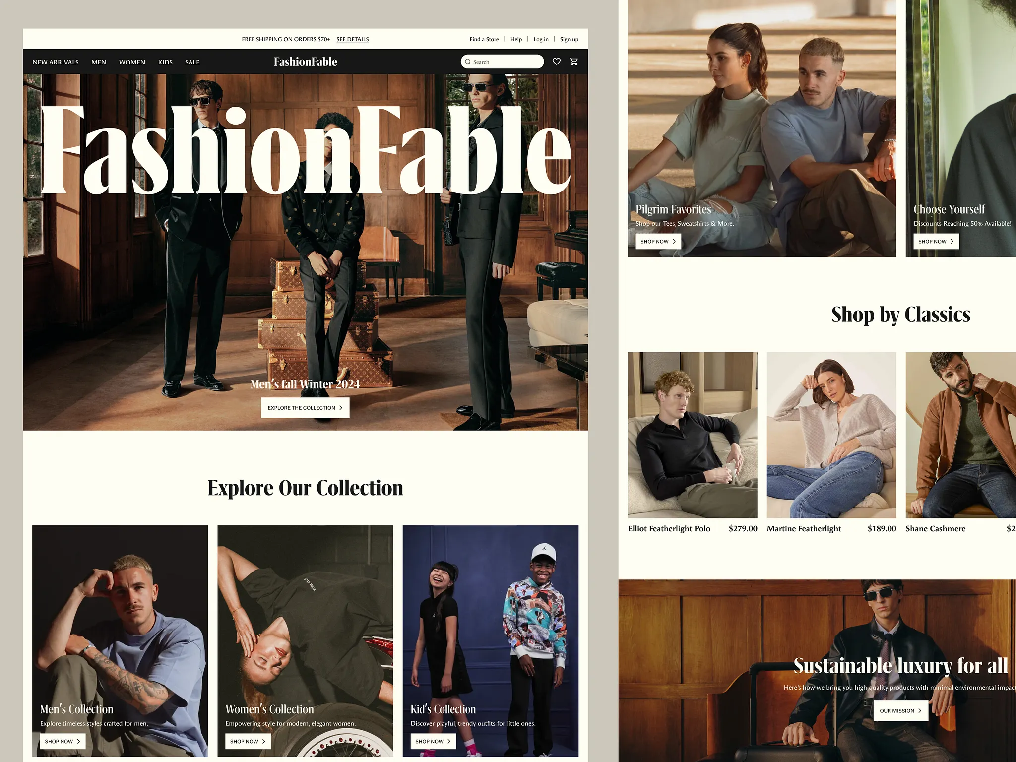 Fashion website project