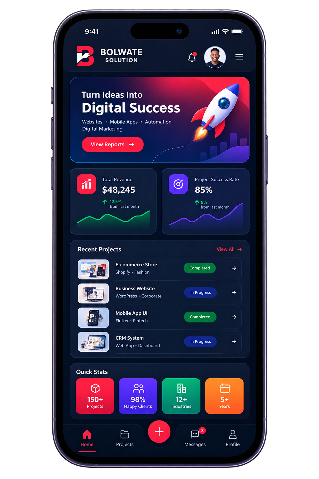 Bolwate Solution mobile experience