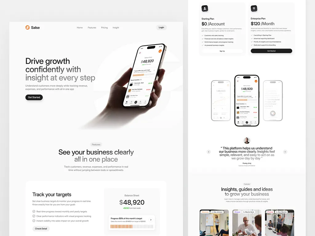 SaaS web application design